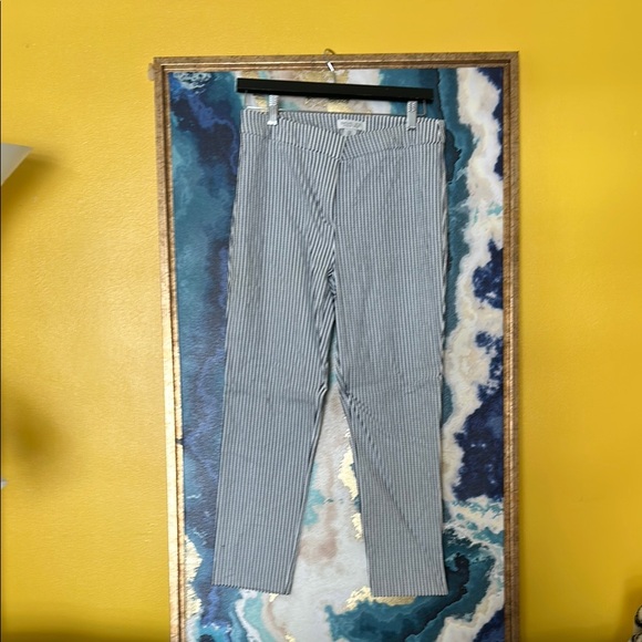 Rachel Zoe Pants - Rachel Zoe Striped Navy Blue and White Ankle Pants